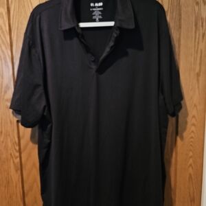 01.ALGO Black Polo Shirt for Men